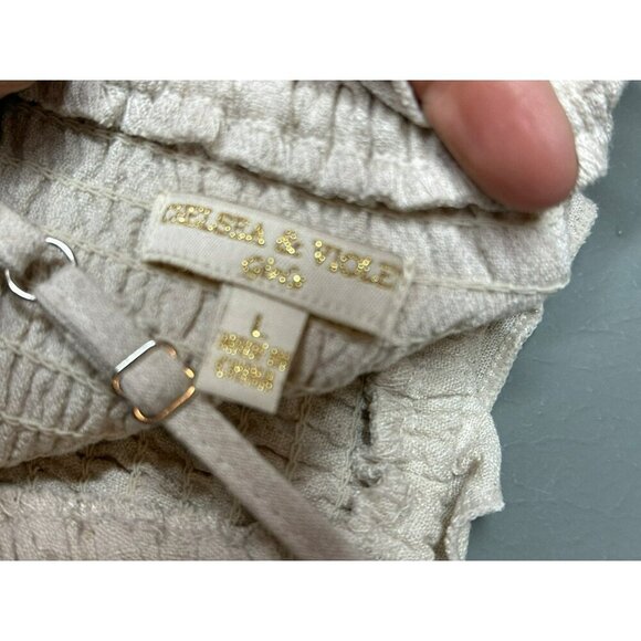 Chelsea & Violet Big Girls Large Linen Blend Shorts Romper Ruched Top Adjustable - Picture 9 of 12